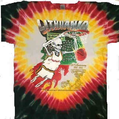 lithuania tie dye, lithuania tie-dye t-shirt, lithuanian basketball tie dye t-shirt